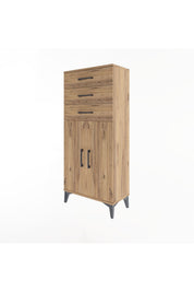 Arges Dolap 2 Raflı 3 Çekmeceli 2 Kapaklı 60x30x134 - S17M118V9A