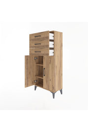 Arges Dolap 2 Raflı 3 Çekmeceli 2 Kapaklı 60x30x134 - S17M118V9A