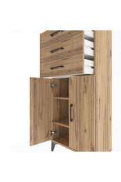 Arges Dolap 2 Raflı 3 Çekmeceli 2 Kapaklı 60x30x134 - S17M118V9A