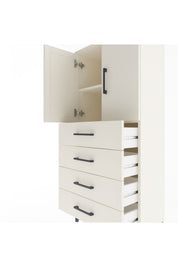 Arges Dolap 2 Raflı 4 Çekmeceli 2 Kapaklı 60x30x134 - S17M119V1A