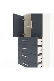 Arges Dolap 2 Raflı 4 Çekmeceli 2 Kapaklı 60x30x134 - S17M119V2A