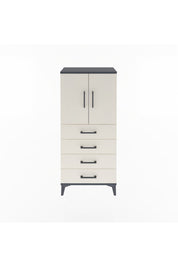Arges Dolap 2 Raflı 4 Çekmeceli 2 Kapaklı 60x30x134 - S17M119V4A