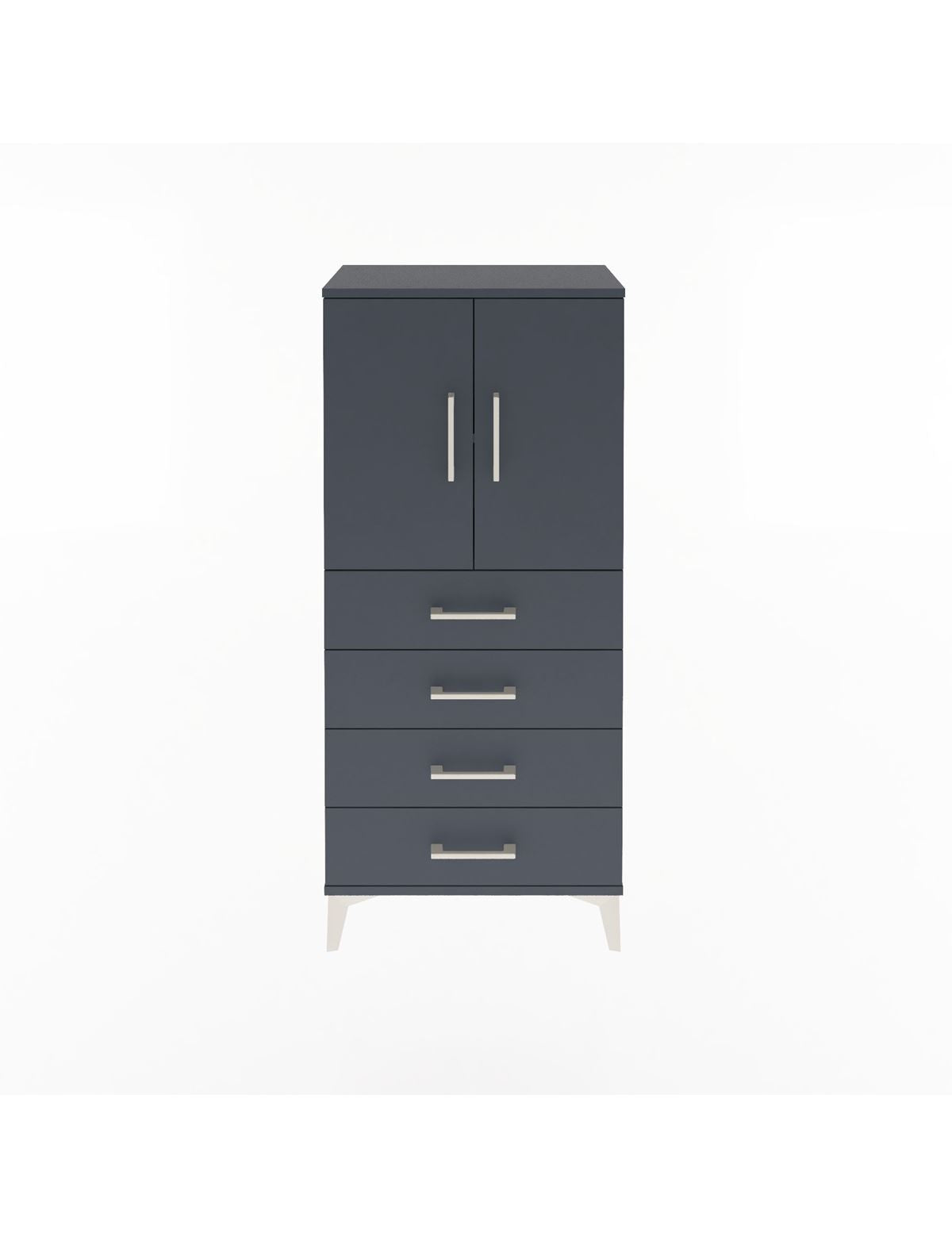 Arges Dolap 2 Raflı 4 Çekmeceli 2 Kapaklı 60x30x134 - S17M119V5A