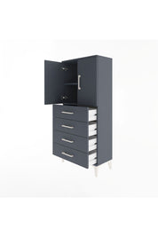Arges Dolap 2 Raflı 4 Çekmeceli 2 Kapaklı 60x30x134 - S17M119V5A