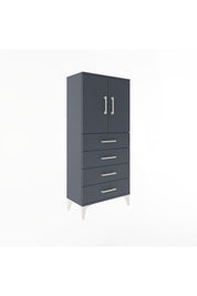 Arges Dolap 2 Raflı 4 Çekmeceli 2 Kapaklı 60x30x134 - S17M119V5A
