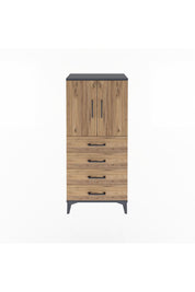Arges Dolap 2 Raflı 4 Çekmeceli 2 Kapaklı 60x30x134 - S17M119V6A