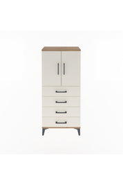 Arges Dolap 2 Raflı 4 Çekmeceli 2 Kapaklı 60x30x134 - S17M119V7A