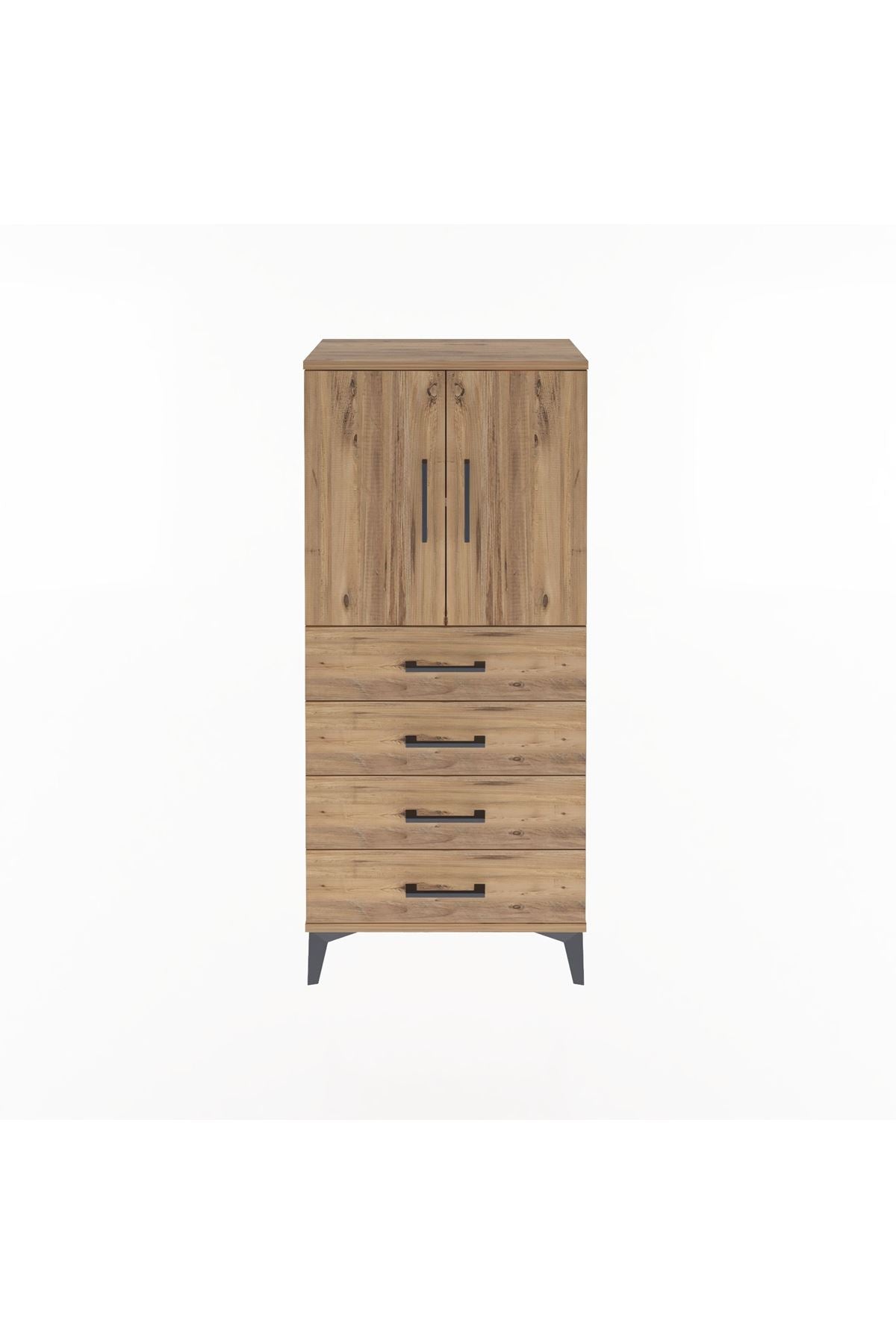 Arges Dolap 2 Raflı 4 Çekmeceli 2 Kapaklı 60x30x134 - S17M119V9A