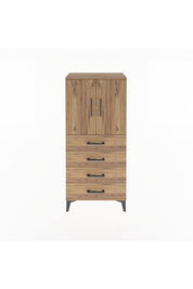 Arges Dolap 2 Raflı 4 Çekmeceli 2 Kapaklı 60x30x134 - S17M119V9A