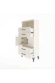 Arges Dolap 2 Raflı 4 Çekmeceli 2 Kapaklı 60x30x134 - S17M120V1A