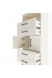 Arges Dolap 2 Raflı 4 Çekmeceli 2 Kapaklı 60x30x134 - S17M120V1A