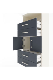 Arges Dolap 2 Raflı 4 Çekmeceli 2 Kapaklı 60x30x134 - S17M120V2A