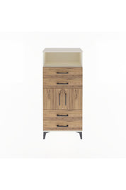 Arges Dolap 2 Raflı 4 Çekmeceli 2 Kapaklı 60x30x134 - S17M120V3A