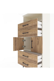 Arges Dolap 2 Raflı 4 Çekmeceli 2 Kapaklı 60x30x134 - S17M120V3A