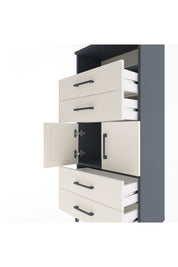 Arges Dolap 2 Raflı 4 Çekmeceli 2 Kapaklı 60x30x134 - S17M120V4A