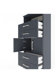 Arges Dolap 2 Raflı 4 Çekmeceli 2 Kapaklı 60x30x134 - S17M120V5A
