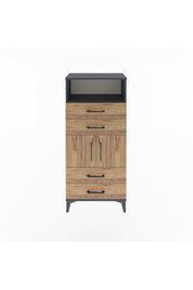 Arges Dolap 2 Raflı 4 Çekmeceli 2 Kapaklı 60x30x134 - S17M120V6A