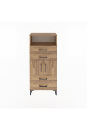 Arges Dolap 2 Raflı 4 Çekmeceli 2 Kapaklı 60x30x134 - S17M120V9A