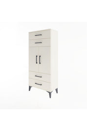 Arges Dolap 2 Raflı 4 Çekmeceli 2 Kapaklı 60x30x134 - S17M121V1A
