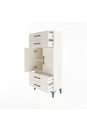 Arges Dolap 2 Raflı 4 Çekmeceli 2 Kapaklı 60x30x134 - S17M121V1A