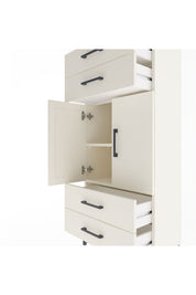 Arges Dolap 2 Raflı 4 Çekmeceli 2 Kapaklı 60x30x134 - S17M121V1A