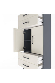 Arges Dolap 2 Raflı 4 Çekmeceli 2 Kapaklı 60x30x134 - S17M121V4A