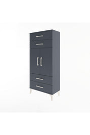Arges Dolap 2 Raflı 4 Çekmeceli 2 Kapaklı 60x30x134 - S17M121V5A