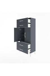 Arges Dolap 2 Raflı 4 Çekmeceli 2 Kapaklı 60x30x134 - S17M121V5A