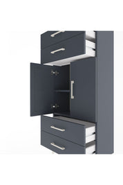 Arges Dolap 2 Raflı 4 Çekmeceli 2 Kapaklı 60x30x134 - S17M121V5A