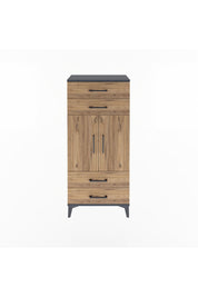 Arges Dolap 2 Raflı 4 Çekmeceli 2 Kapaklı 60x30x134 - S17M121V6A