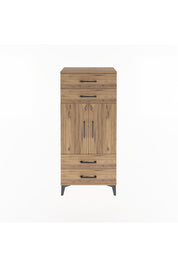 Arges Dolap 2 Raflı 4 Çekmeceli 2 Kapaklı 60x30x134 - S17M121V9A