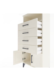 Arges Dolap Tek Raflı 4 Çekmeceli 2 Kapaklı 60x30x134 - S17M122V1A