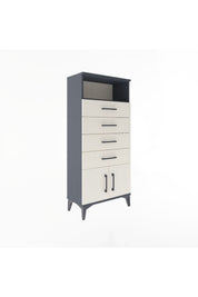 Arges Dolap Tek Raflı 4 Çekmeceli 2 Kapaklı 60x30x134 - S17M122V4A