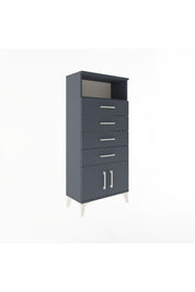 Arges Dolap Tek Raflı 4 Çekmeceli 2 Kapaklı 60x30x134 - S17M122V5A