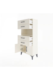 Arges Dolap Tek Raflı 4 Çekmeceli 2 Kapaklı 60x30x134 - S17M123V1A