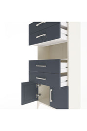 Arges Dolap Tek Raflı 4 Çekmeceli 2 Kapaklı 60x30x134 - S17M123V2A