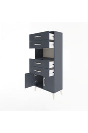Arges Dolap Tek Raflı 4 Çekmeceli 2 Kapaklı 60x30x134 - S17M123V5A
