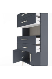 Arges Dolap Tek Raflı 4 Çekmeceli 2 Kapaklı 60x30x134 - S17M123V5A