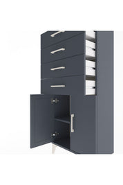 Arges Dolap Tek Raflı 4 Çekmeceli 2 Kapaklı 60x30x134 - S17M124V5A