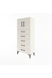 Arges Dolap Tek Raflı 4 Çekmeceli 2 Kapaklı 60x30x134 - S17M125V1A