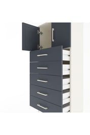 Arges Dolap Tek Raflı 4 Çekmeceli 2 Kapaklı 60x30x134 - S17M125V2A