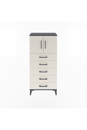 Arges Dolap Tek Raflı 4 Çekmeceli 2 Kapaklı 60x30x134 - S17M125V4A