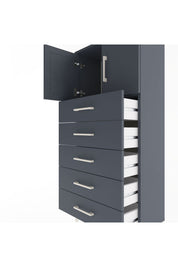 Arges Dolap Tek Raflı 4 Çekmeceli 2 Kapaklı 60x30x134 - S17M125V5A