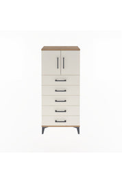 Arges Dolap Tek Raflı 4 Çekmeceli 2 Kapaklı 60x30x134 - S17M125V7A