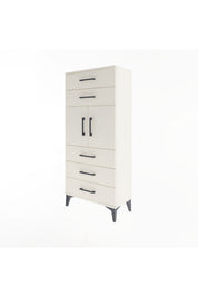 Arges Dolap Tek Raflı 5 Çekmeceli 2 Kapaklı 60x30x134 - S17M126V1A