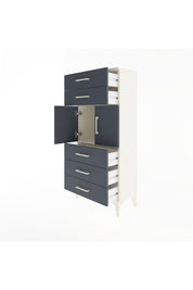 Arges Dolap Tek Raflı 5 Çekmeceli 2 Kapaklı 60x30x134 - S17M126V2A