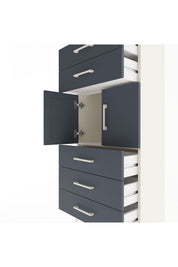 Arges Dolap Tek Raflı 5 Çekmeceli 2 Kapaklı 60x30x134 - S17M126V2A