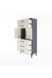 Arges Dolap Tek Raflı 5 Çekmeceli 2 Kapaklı 60x30x134 - S17M126V4A