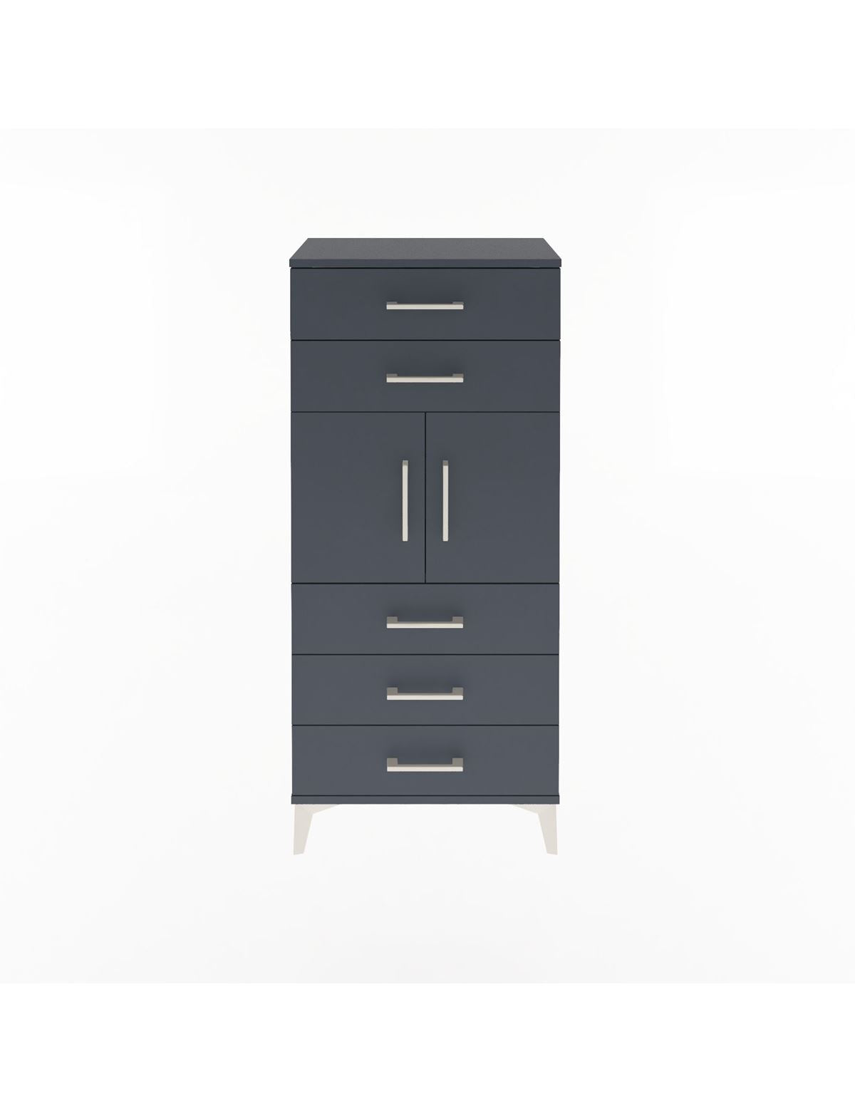 Arges Dolap Tek Raflı 5 Çekmeceli 2 Kapaklı 60x30x134 - S17M126V5A