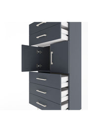 Arges Dolap Tek Raflı 5 Çekmeceli 2 Kapaklı 60x30x134 - S17M126V5A